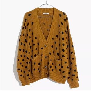 Madewell Hillview Cardigan Sweater Painted Spots